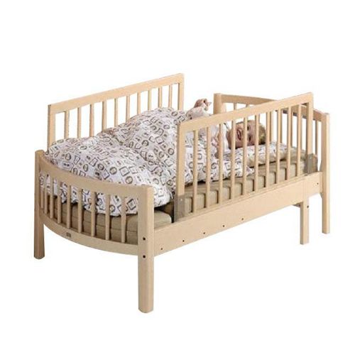 Image of Babydan Double Sided Wooden Bed Guard Nature