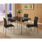 Home Essence Boston 5 Piece Dining Set in Black