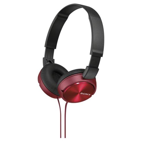 Image of Sony Mdrzx310 Overhead Headphones Red