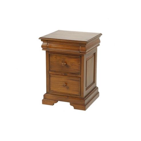 Image of Ancient Mariner Sleigh Bedroom 3d Bedside Table In Mahogany