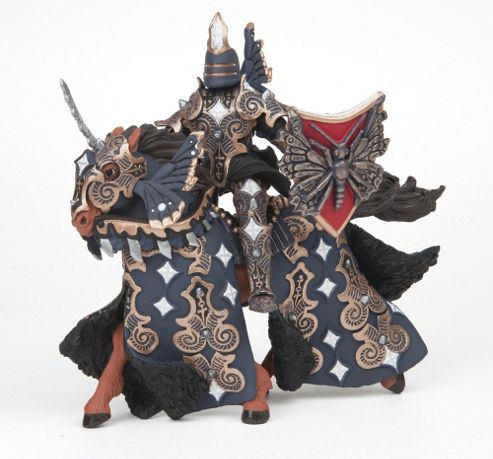 Image of Dark Butterfly Warrior With Horse - Fantasy - Papo