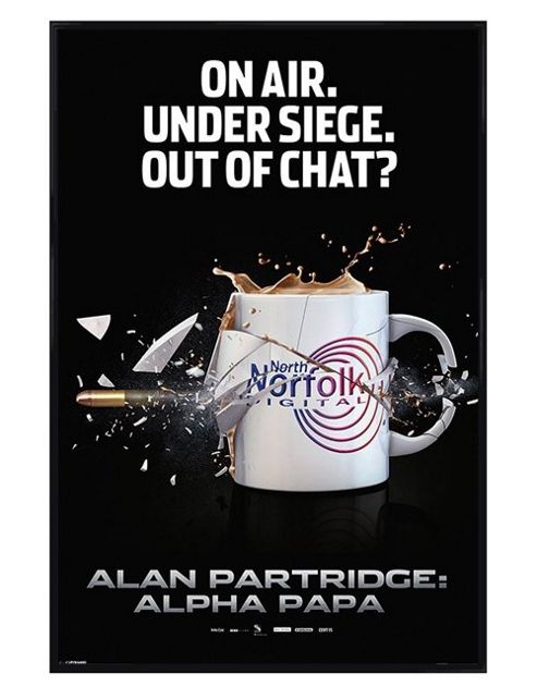 Image of Alan Partridge Gloss Black Framed On Air, Under Siege Poster