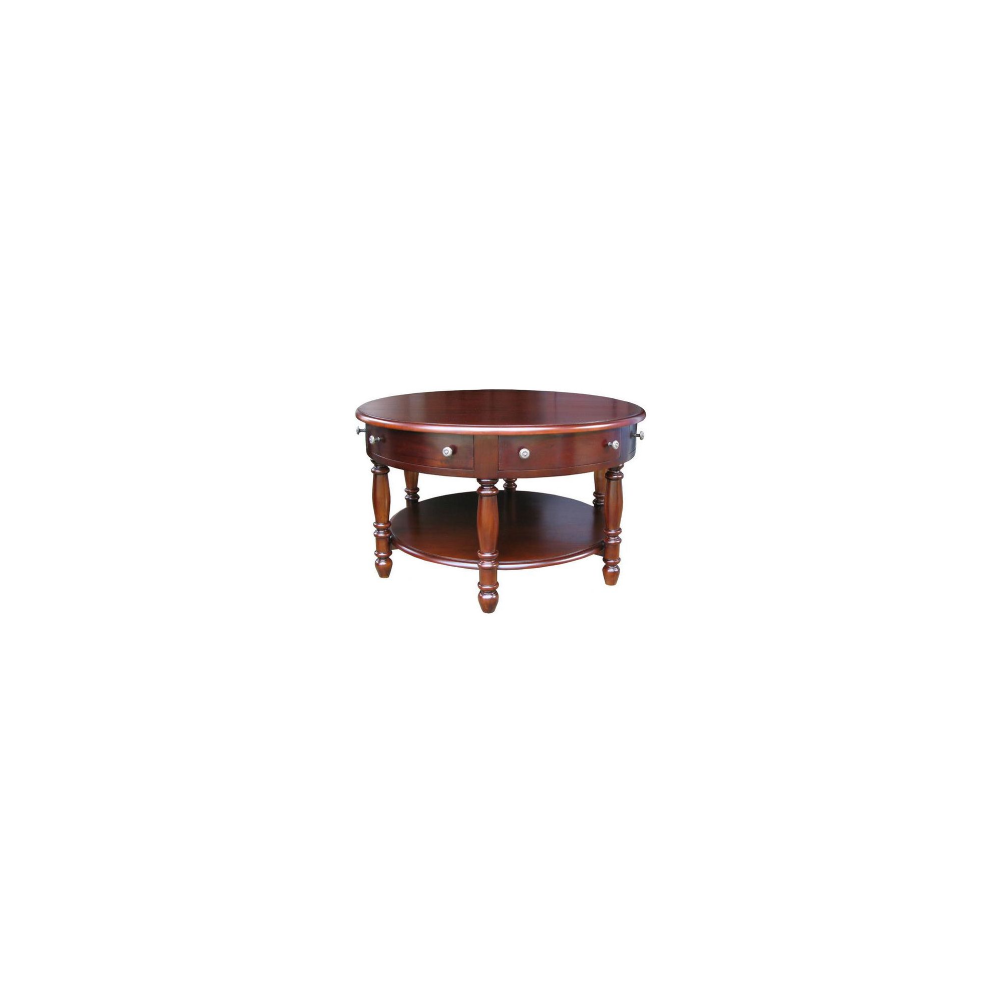 Lock stock and barrel Mahogany 6 Drawer Round Coffee Table in Mahogany at Tesco Direct