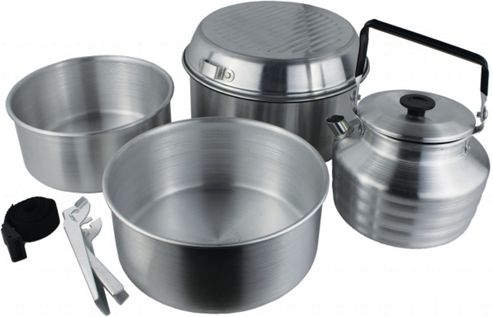 Image of Yellowstone 6-piece Aluminium Cook Set With Kettle Silver