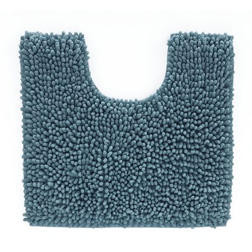 Image of Catherine Lansfield Microfibre Chenille Pedestal Mat - Jade