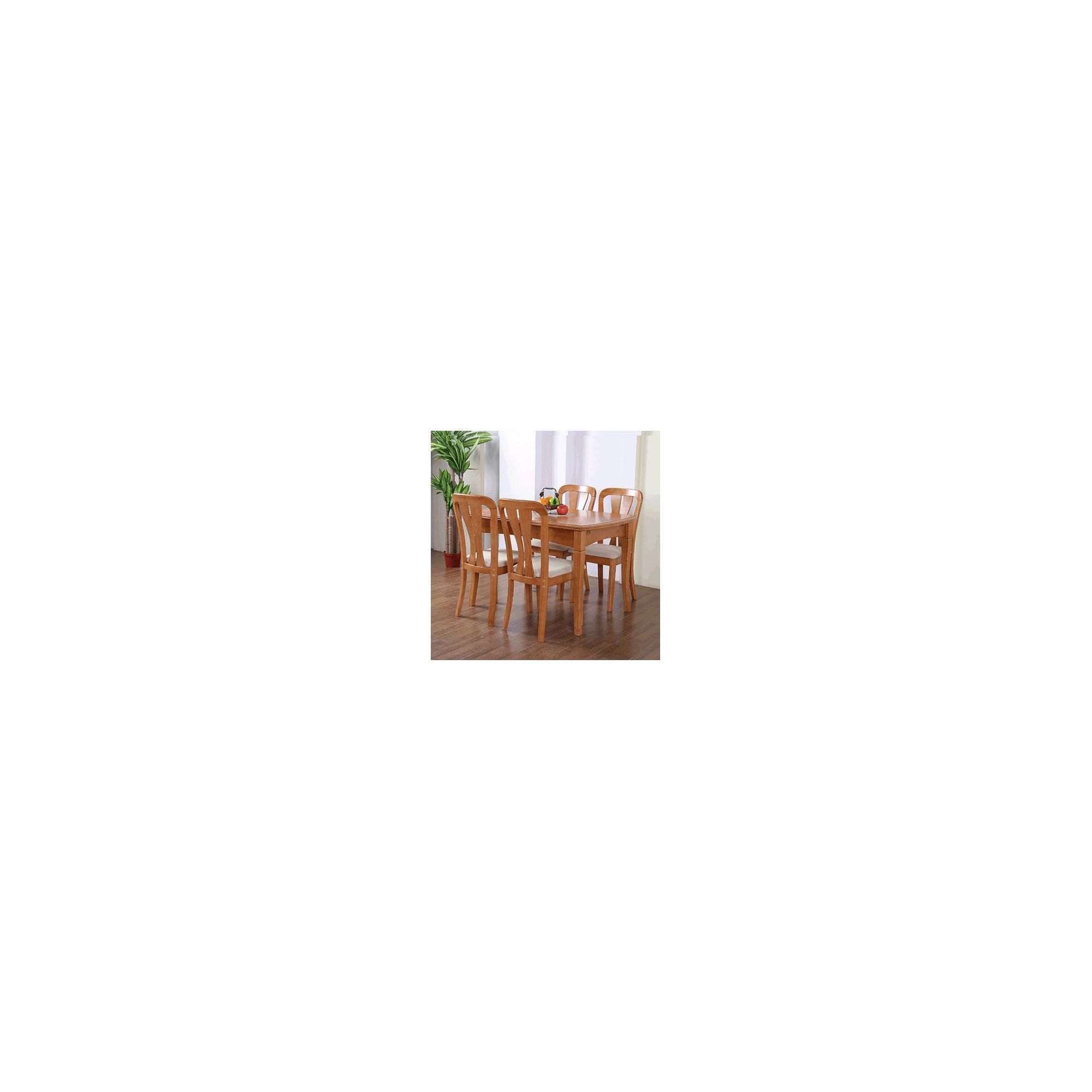 G&P Furniture 5 Piece Square Extending Dining Table Set at Tesco Direct
