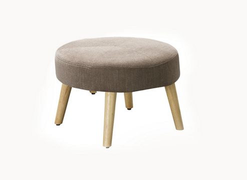 Image of Flynn Footstool Light Brown Fabric