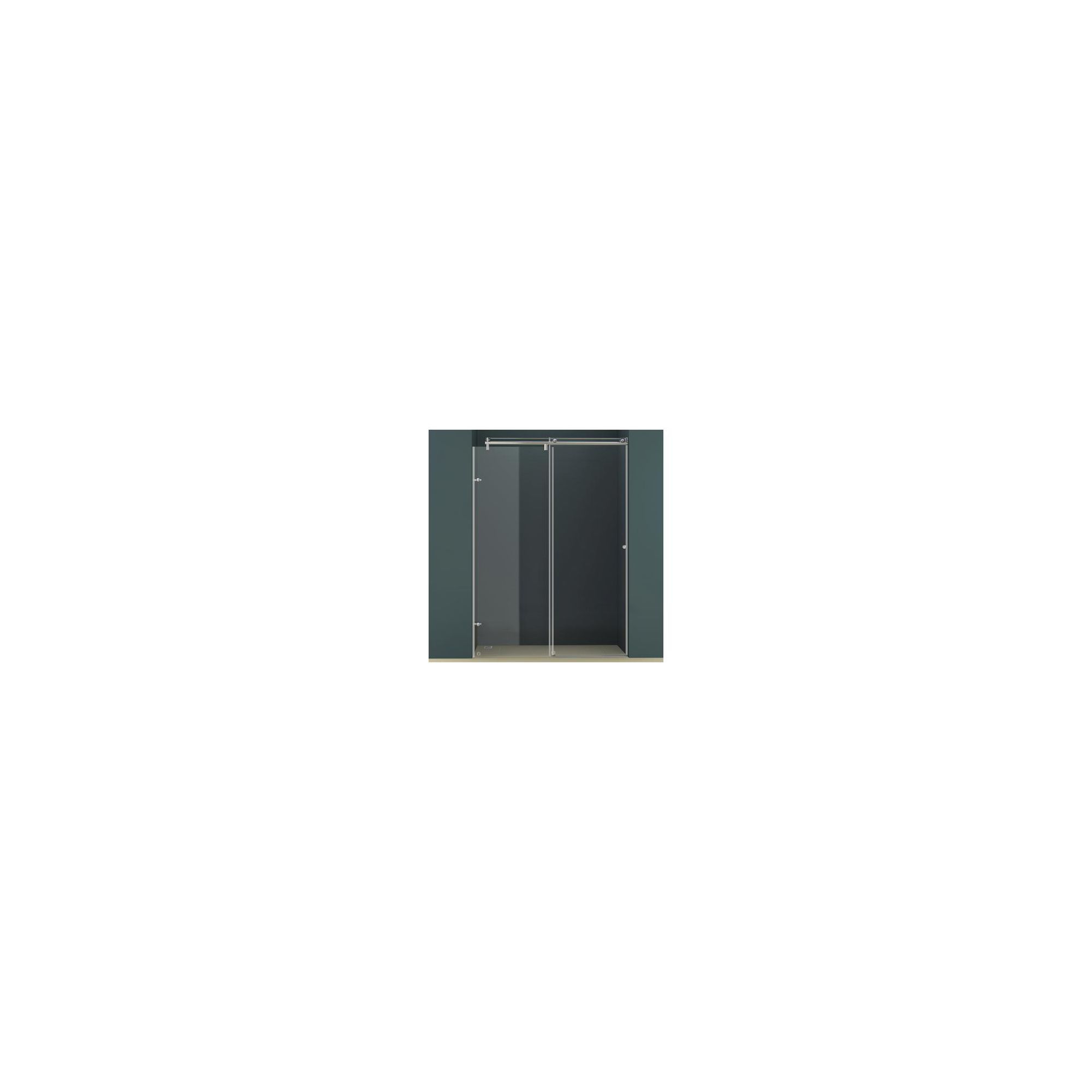 Vessini K Series Sliding Shower Door, 1400mm Wide, 10mm Glass at Tesco Direct
