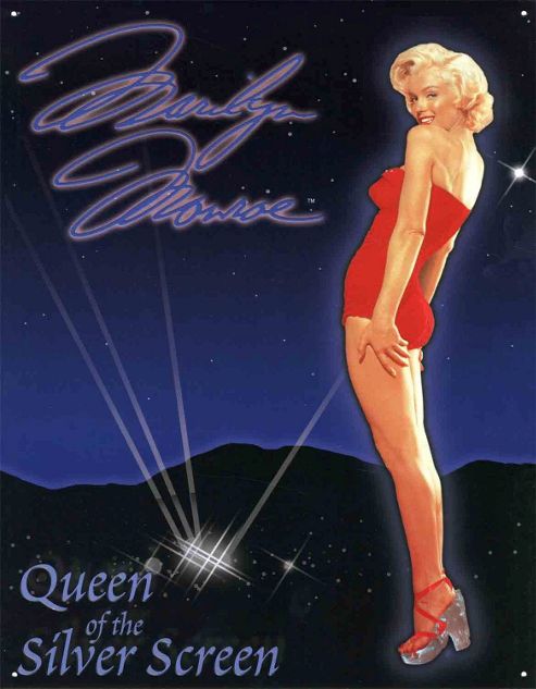 Image of Marilyn Monroe Queen Of The Silver Screen Tin Sign