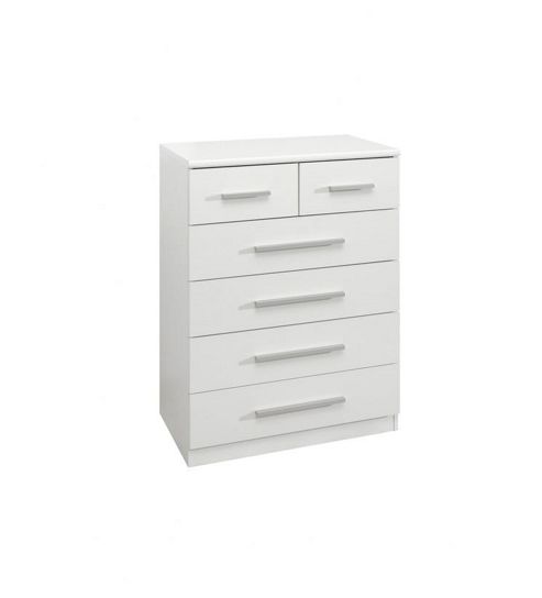 Image of Home Etc Duveau 6 Drawer Chest - Black High Gloss