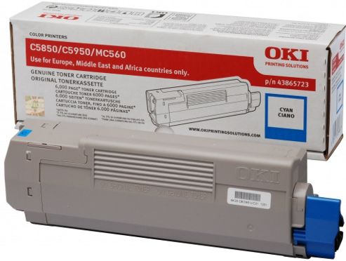 Image of Oki Toner Cartridge For C5850/c5950 Colour Printers (cyan)