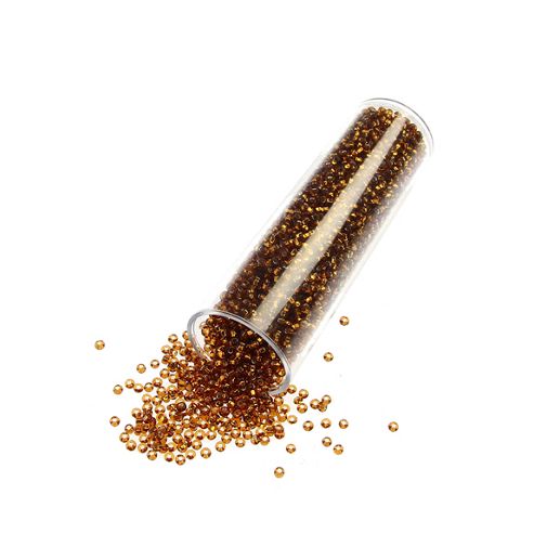 Image of T05/7 Brown Foil Lined Seed Beads 35g