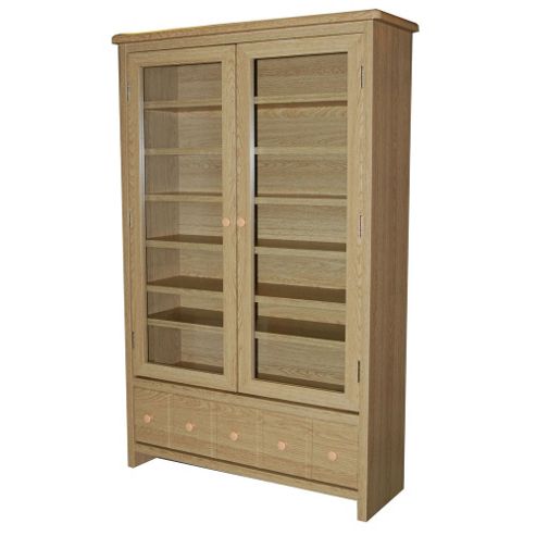 Image of Cd / Dvd / Blu-ray / Video Media Storage Cabinet - Oak