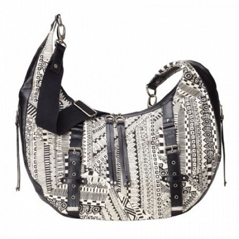 Image of Oioi Hobo Slouch Bag (ethnic Monochrome)