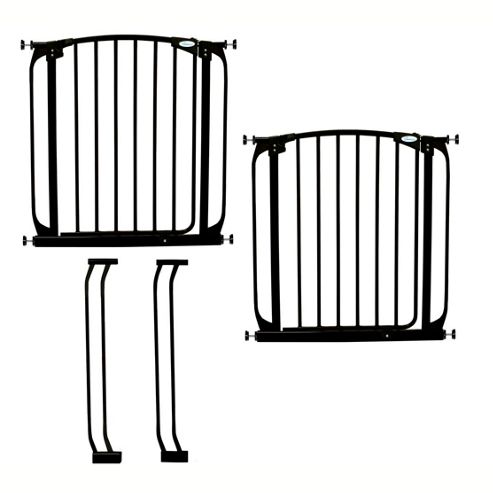 Image of Dreambaby Double Stair Gate Pack Black 71-90cm - F786b