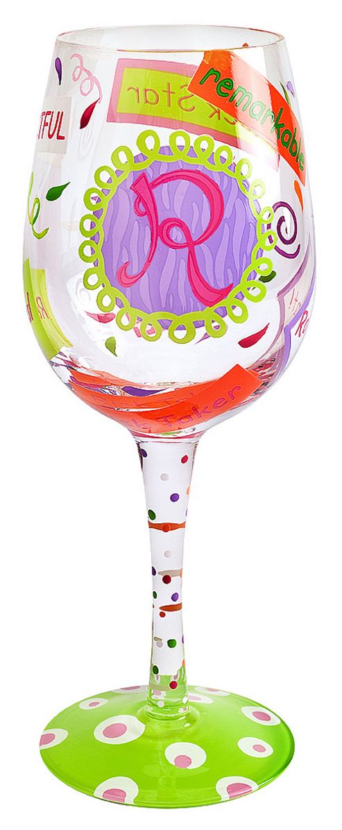 Image of Lolita Wine Glass - Letter R