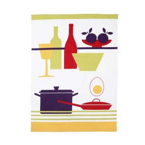 Image of Rushbrookes Paintbox Saucepan Tea Towel