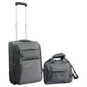 Tesco 2-Wheel Ultra Lightweight Suitcase & Flight Bag Hand Luggage Set