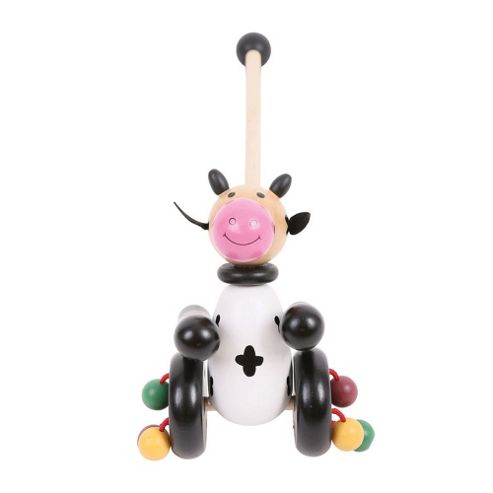 Image of Bigjigs Toys Bb075 Push Along (cow)