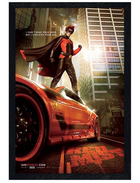 Image of Kick-ass Black Wooden Framed I Am Red Mist Poster