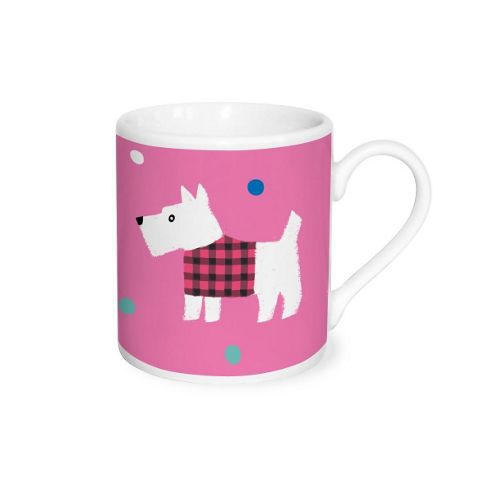 Image of Espresso Time Single Espresso Mug, Scottie Dog White