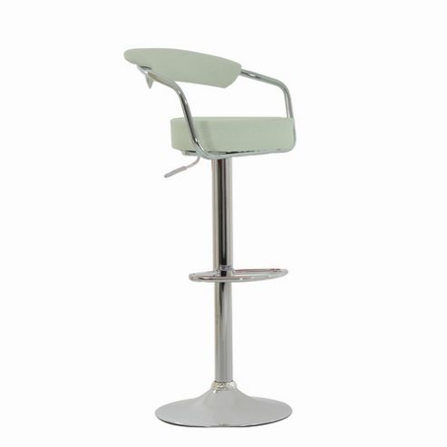 Image of Zenith White Faux Leather Bar Stool