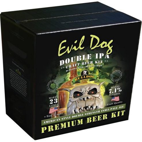 Image of Bulldog Home Brew Beer Kit - Evil Dog Double Ipa (71% Abv) - 40 Pints