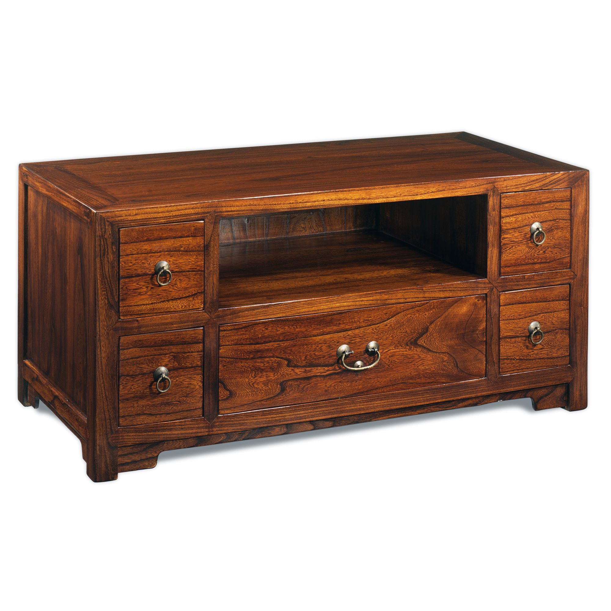 Shimu Chinese Classical Low Kang TV Unit - Warm Elm at Tescos Direct