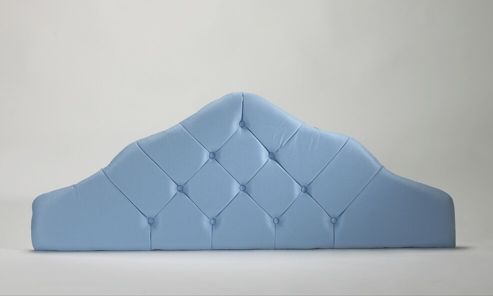 Image of The Shire Bed Company Queen Anne Velour Headboard - Small Single - Black