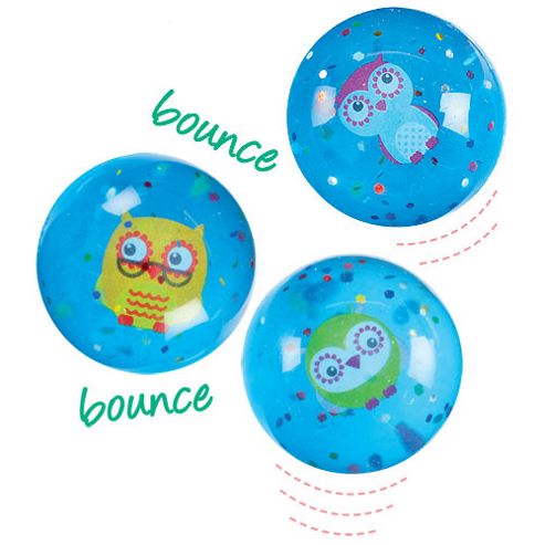 Image of Party Bag 3 Little Owls Glitter Jetballs (6 Pcs)