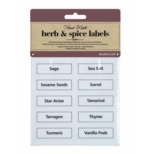 Image of Home Made Vinyl Herb & Spice Labels, Pack Of 50