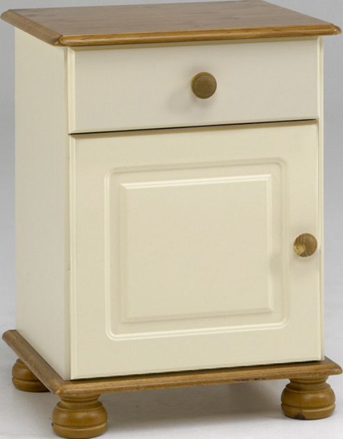 Image of Home Essence Balham Bedside Nightstand - Cr----me