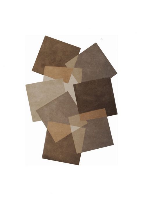 Image of Angelo Pebbles Beige Tufted Rug - 140cm X 70cm (4 Ft 7 In X 2 Ft 3.5 In)