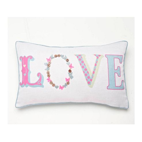 Image of Catherine Lansfield Home Love Cushion (30x50cm) - Pastel
