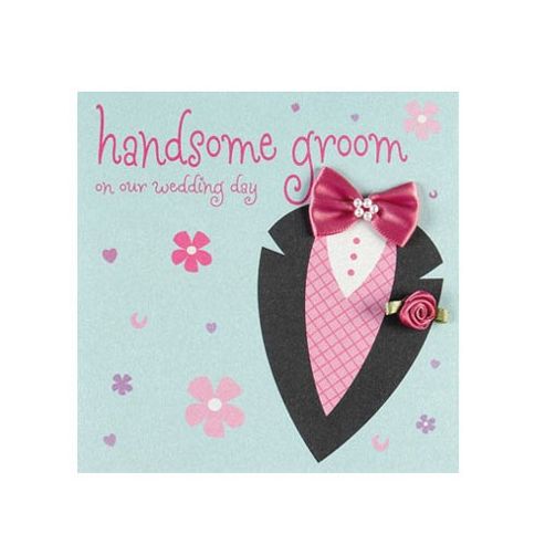 Image of Fashionista Handsome Groom Wedding Card