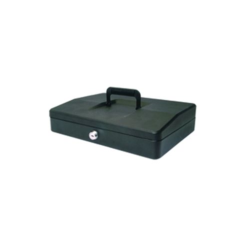 Image of Helix 300mm Sloping Lid Cash Box Black Wa9010