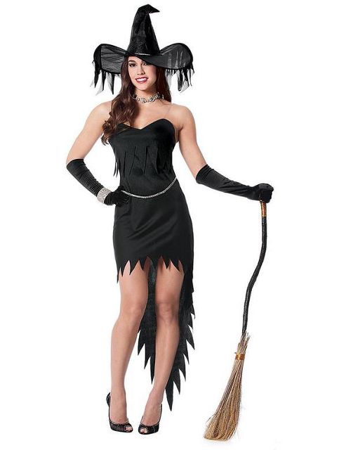 Image of Adult Rhinestone Witch Costume Small