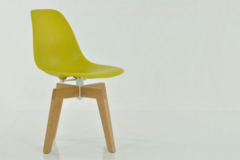 Image of Eames Flow Dining Chair Yellow