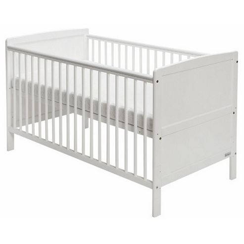 Image of Baby Elegance Travis Cot Bed + Mattress (white)