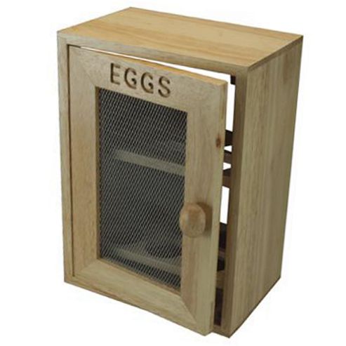 Image of Mesh - Solid Wood Egg Storage Cabinet - Natural