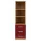 Jazz 3 Drawer Storage Unit Oak & Red Gloss