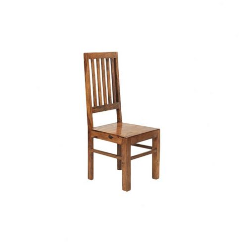Image of Indian Hub Cube Sheesham High Back Slat Chair