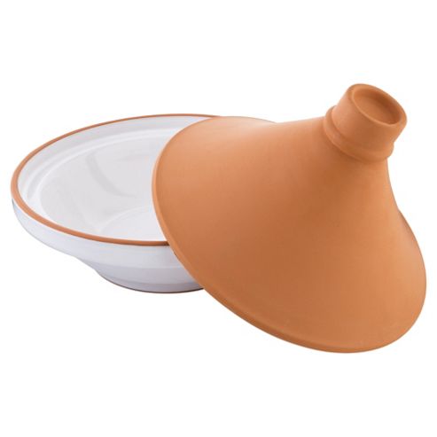 Image of Terracotta Tagine Dish, White