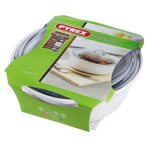Image of Pyrex Impressions 1.5l Casserole Dish, White