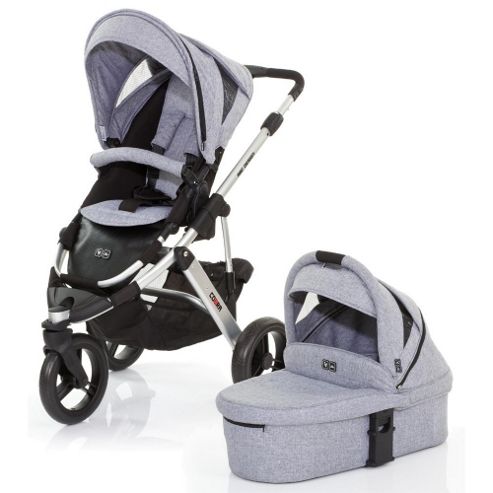 Image of Abc Design Cobra 3 In 1 Pushchair & Carrycot (silver/graphite)