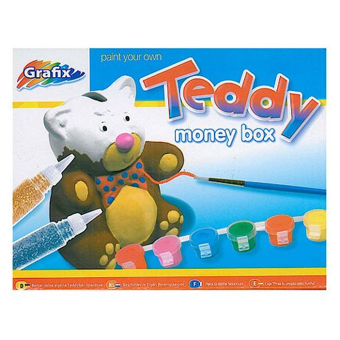 Image of Grafix Paint Your Own Teddy Money Box