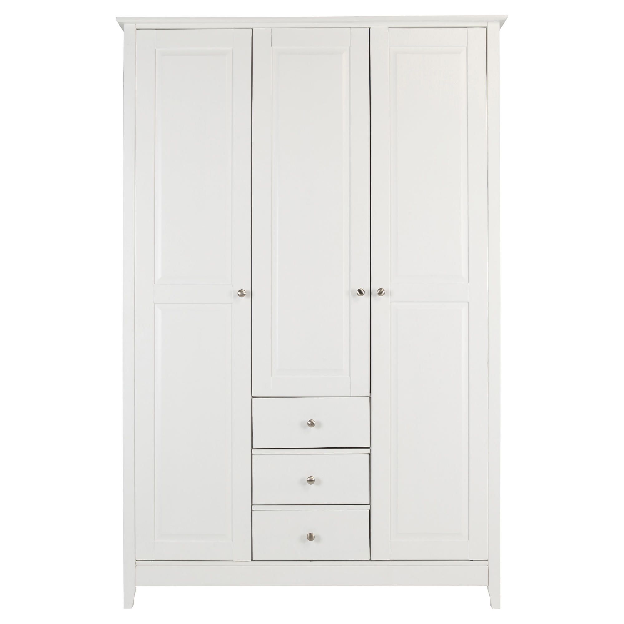 Winton 3 Door + 3 Drawer Wardrobe, White at Tesco Direct