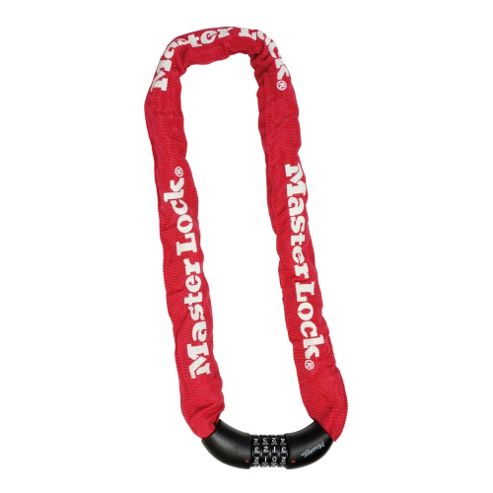 Image of Master Lock Street Flexium 900mm Integrated Combination Chain Lock Red