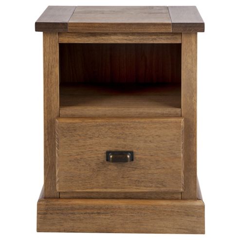 Image of Portobello 1 Drawer Bedside Rustic Pine