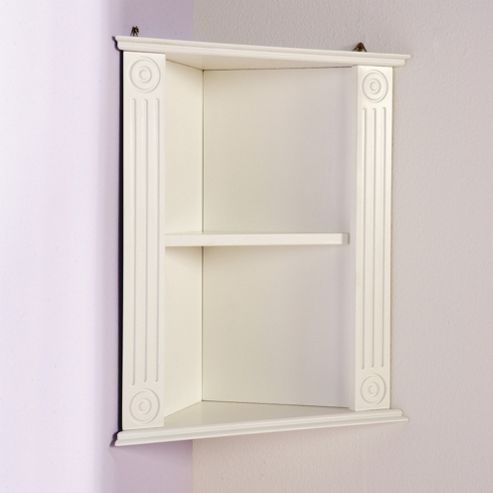 Image of Elements Greek Corner Wall Shelf - White